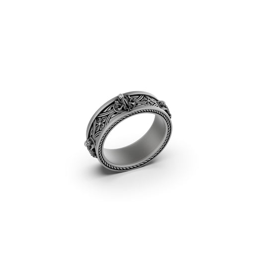 Intricate Octopus Band - Engravable