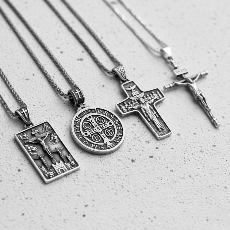 Religious Pendants | Faith & Saint Necklace Pendants in Silver ...