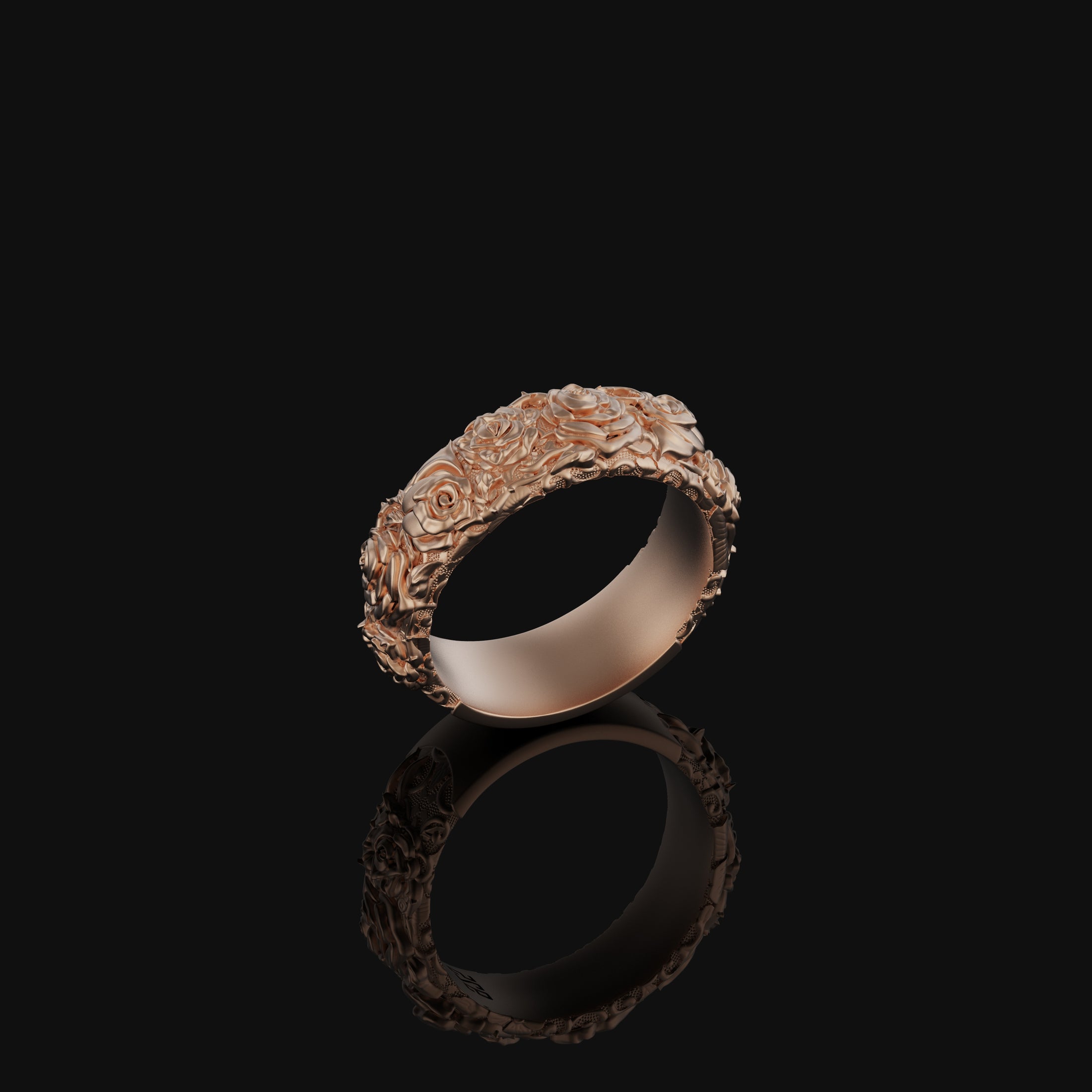 Roses Band Rose Gold Finish