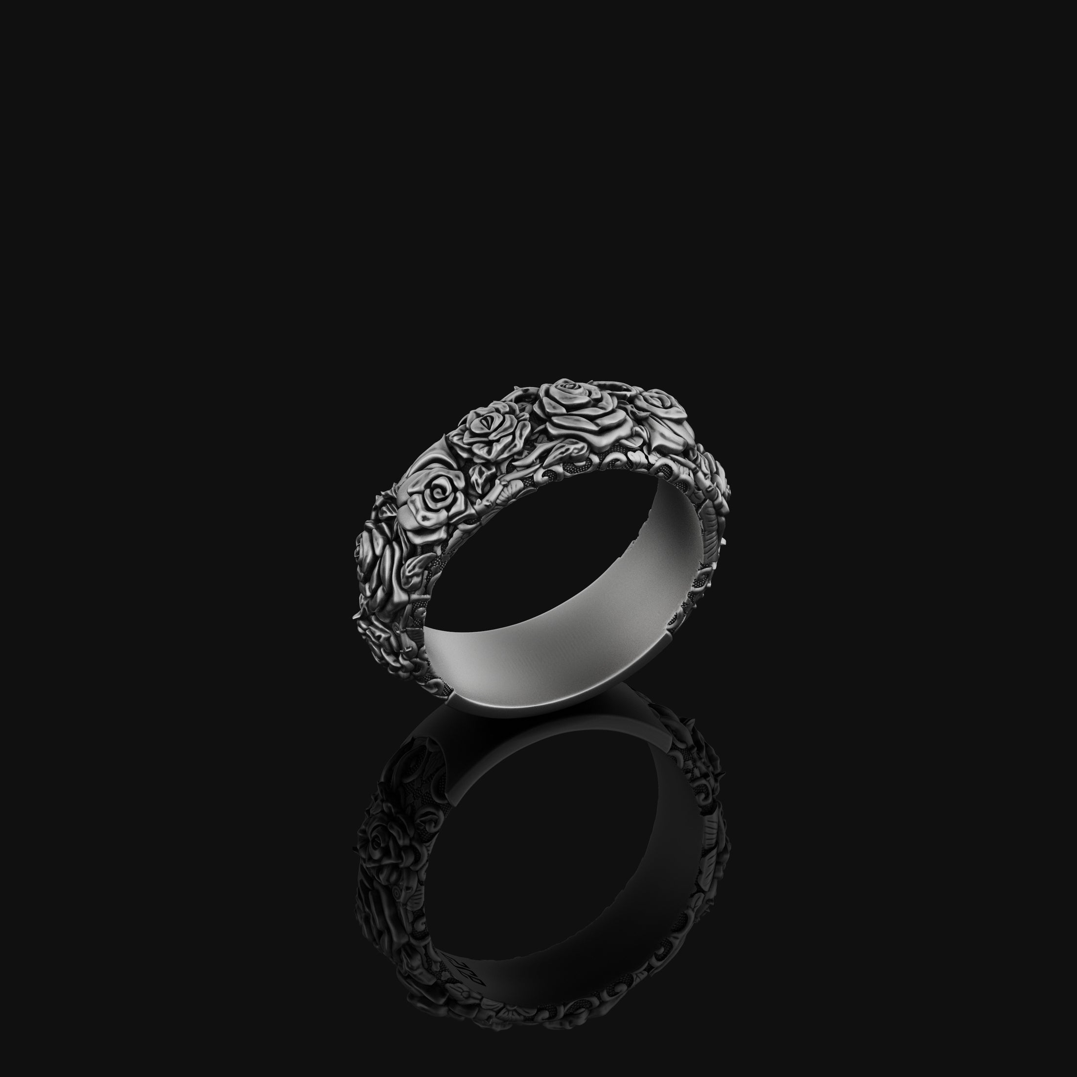 Roses Band Oxidized Finish