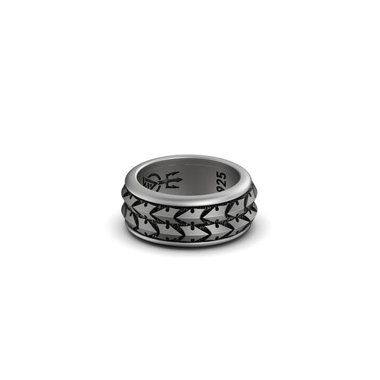 Rotating Arrowhead Band - Engravable - Angelios Jewelry
