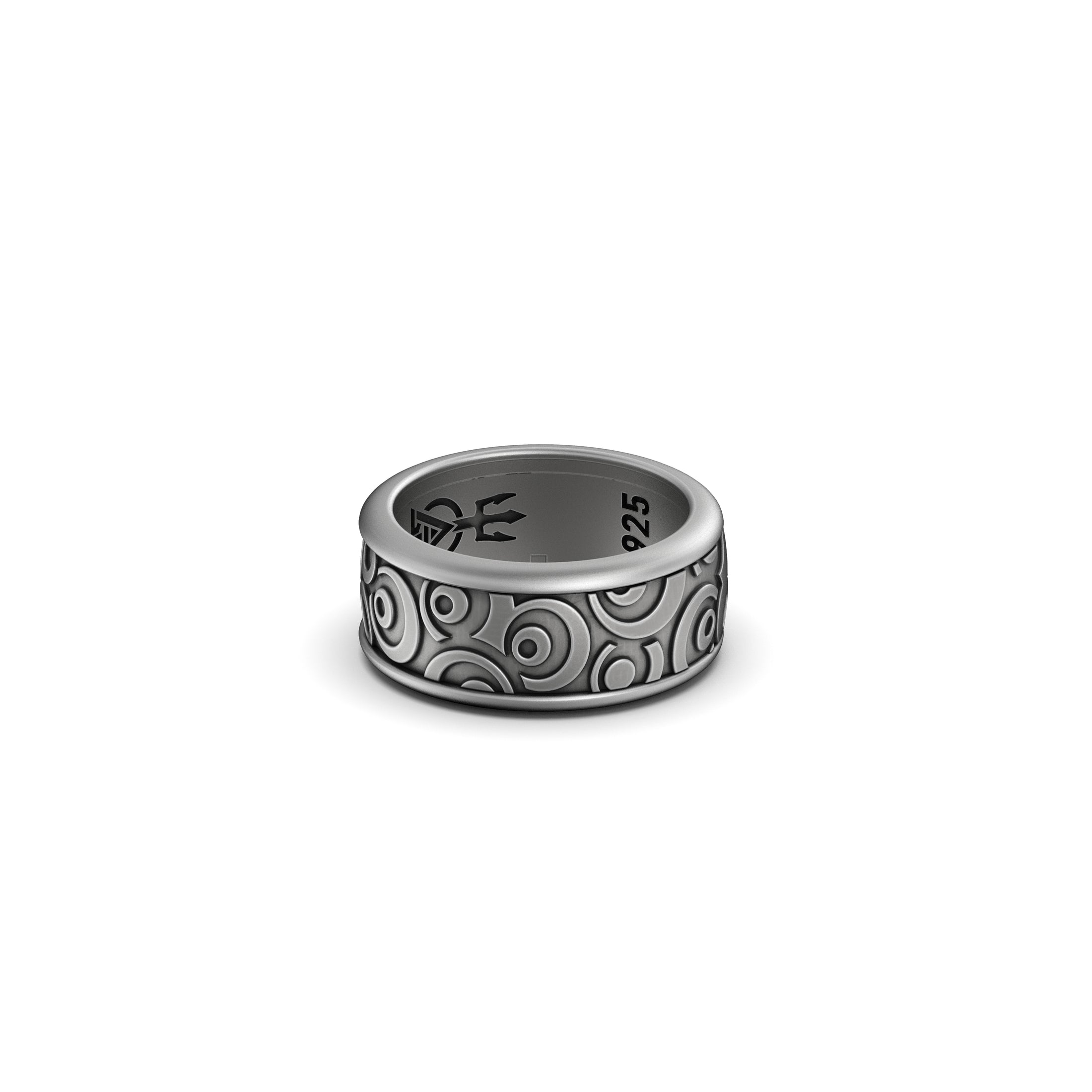 Rotating Circle Pattern Band - Engravable - Angelios Jewelry