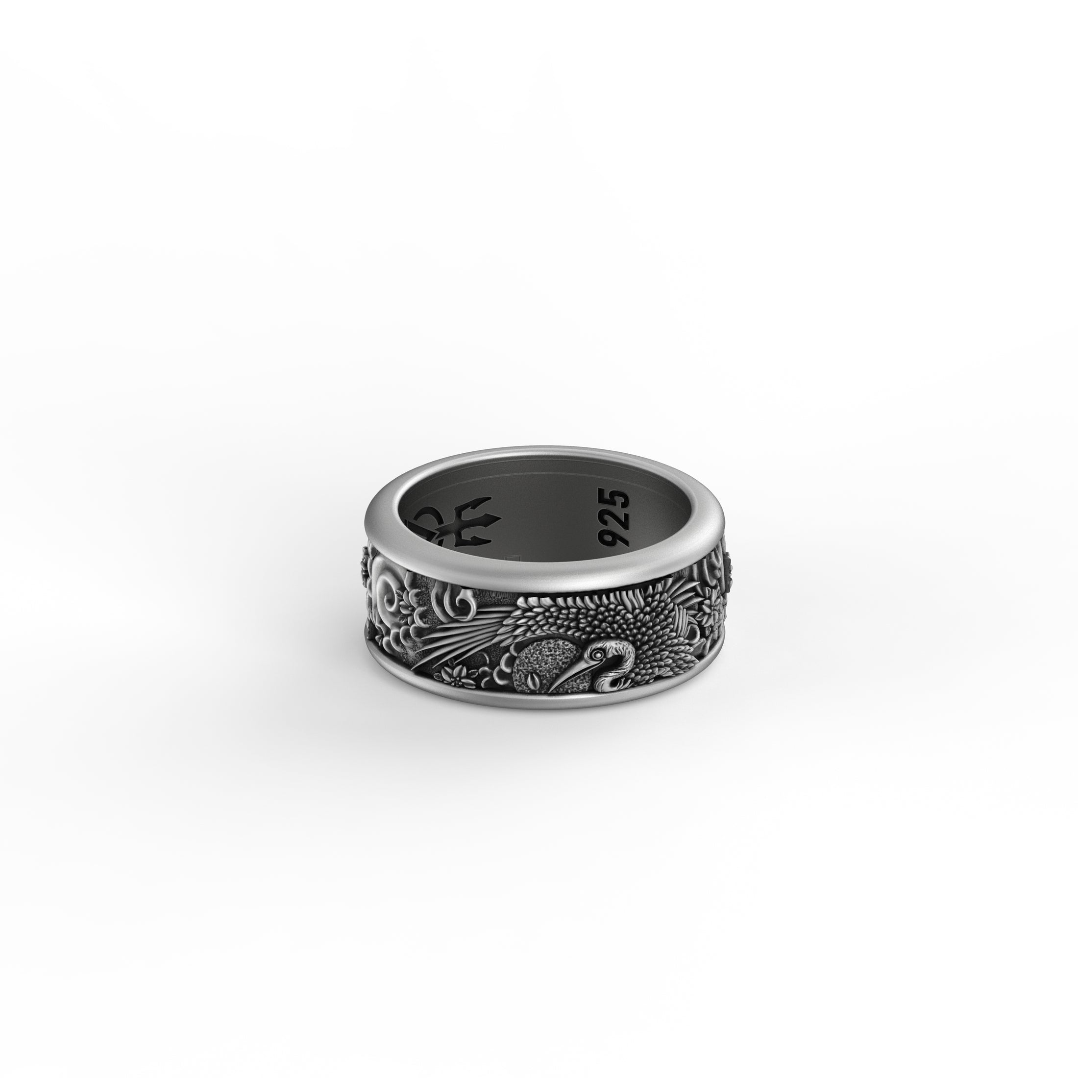 Rotating Crane Band - Engravable - Angelios Jewelry