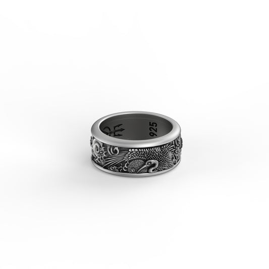 Rotating Crane Band - Engravable - Angelios Jewelry
