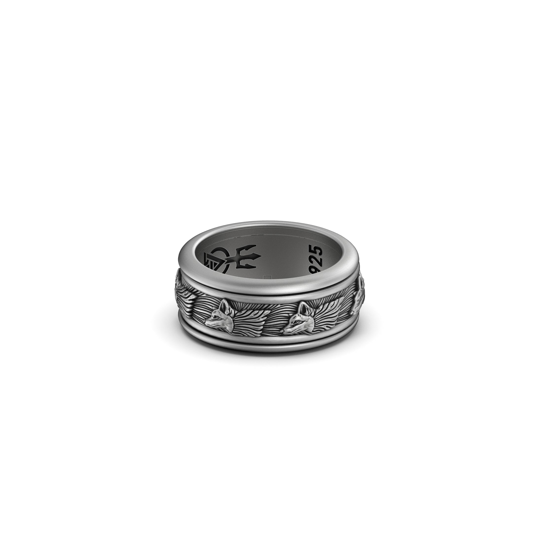Rotating Wolfpack Band - Engravable - Angelios Jewelry