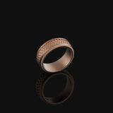 Fish Scales Band Rose Gold Finish
