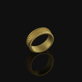 Fish Scales Band Gold Finish