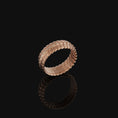 Load image into Gallery viewer, Lizard Scales Band Rose Gold Finish
