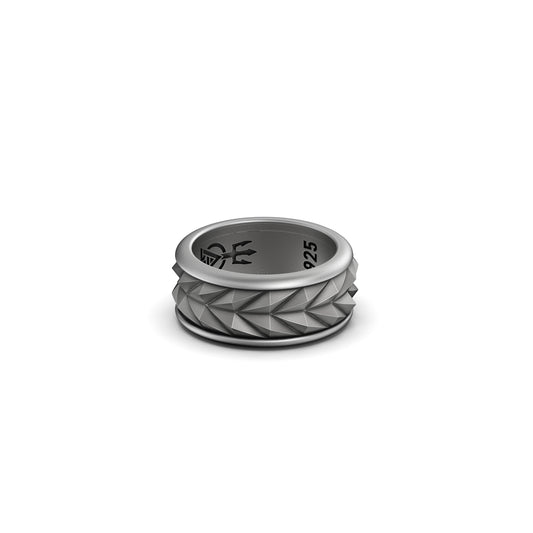 Rotating Tire Pattern Band - Engravable - Angelios Jewelry