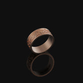 Celtic Knot Band - Engravable Rose Gold Finish