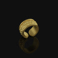 Load image into Gallery viewer, Skulls Band - Adjustable Gold Finish
