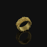 Spring Flowers Band Gold Finish