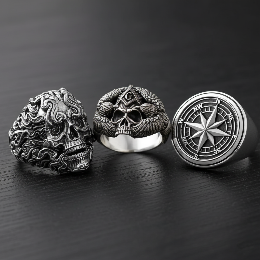Symbolic Rings | Sigil & Meaningful Symbol Rings in Sterling Silver ...