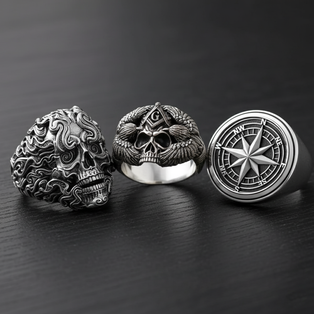 Symbolic Rings | Sigil & Meaningful Symbol Rings in Sterling Silver ...
