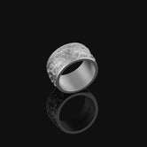 Tides and Waves Band - Engravable Polished Finish