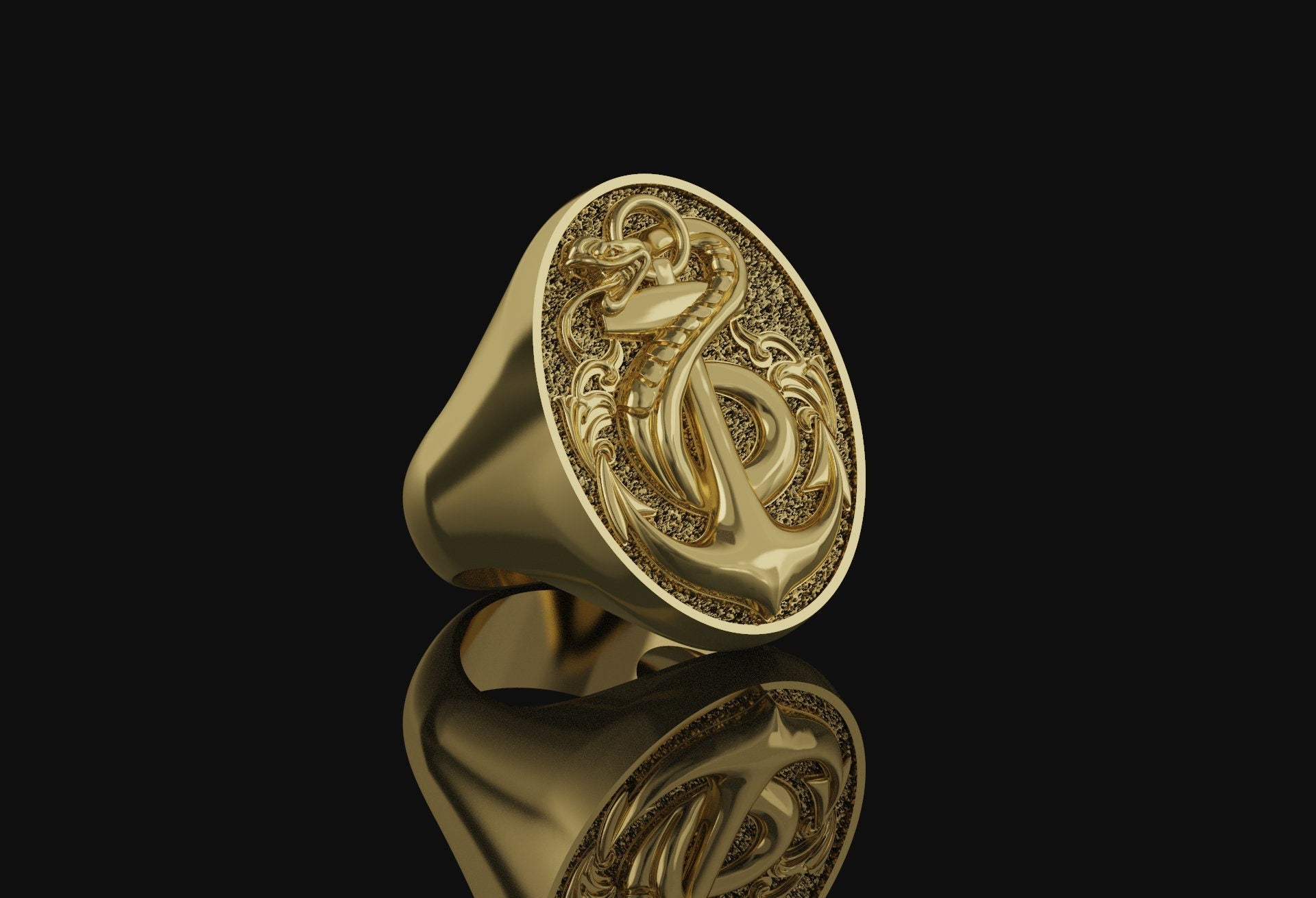 Mens Gold Plated Silver