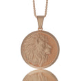 Load image into Gallery viewer, Gold Lion Pendant - Engravable
