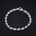 Load image into Gallery viewer, Silver Ankh & Scarab Bracelet
