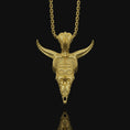 Bild in Galerie-Betrachter laden, Silver Satanic Baphomet's Head Pendant, Leviathan Cross, Two-sided Gothic Necklace, Lucifer's Follower Charm, Satanic Gift Cross, Occult
