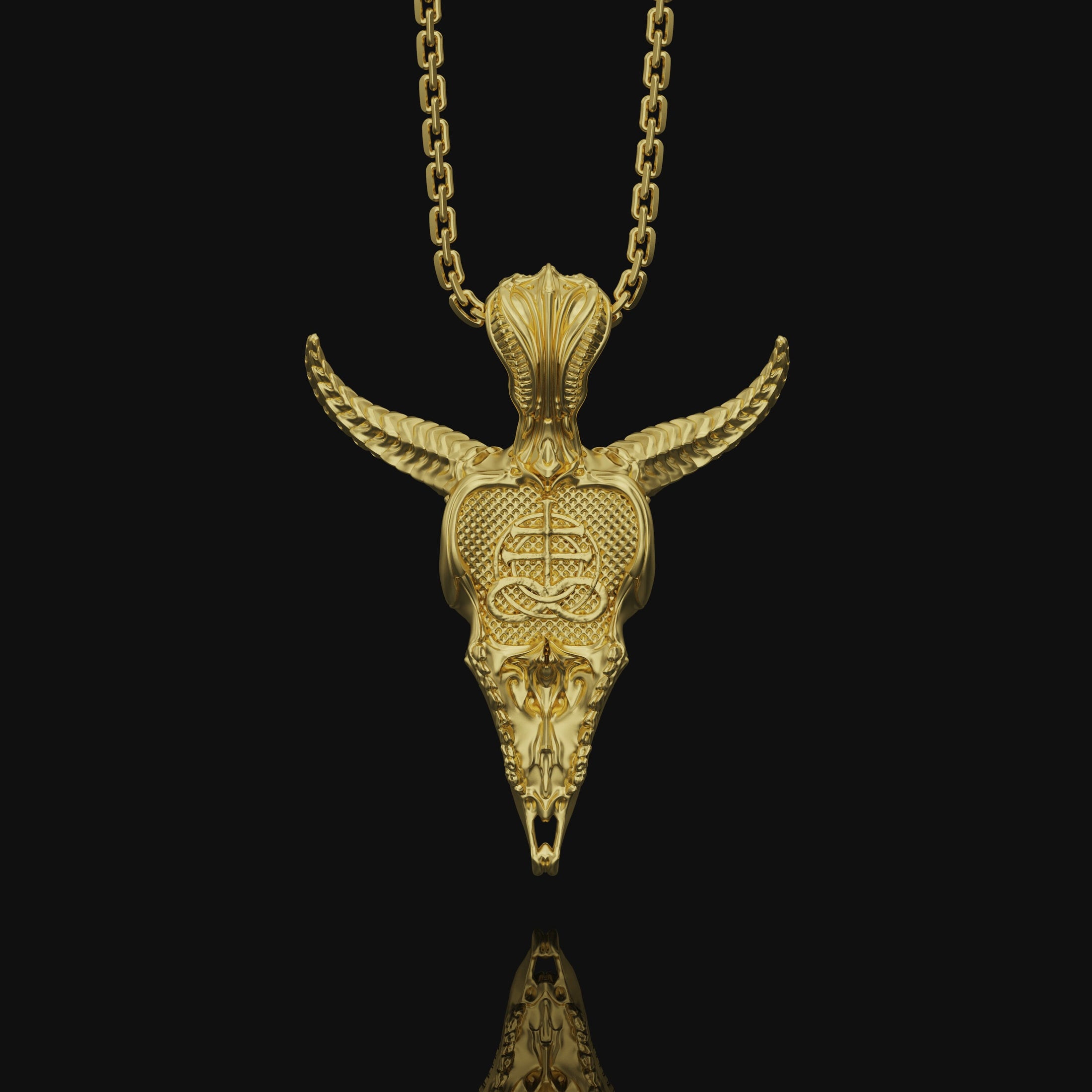 Silver Satanic Baphomet's Head Pendant, Leviathan Cross, Two-sided Gothic Necklace, Lucifer's Follower Charm, Satanic Gift Cross, Occult