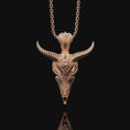 Bild in Galerie-Betrachter laden, Silver Satanic Baphomet's Head Pendant, Leviathan Cross, Two-sided Gothic Necklace, Lucifer's Follower Charm, Satanic Gift Cross, Occult
