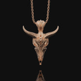 Silver Satanic Baphomet's Head Pendant, Leviathan Cross, Two-sided Gothic Necklace, Lucifer's Follower Charm, Satanic Gift Cross, Occult