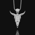Bild in Galerie-Betrachter laden, Silver Satanic Baphomet's Head Pendant, Leviathan Cross, Two-sided Gothic Necklace, Lucifer's Follower Charm, Satanic Gift Cross, Occult
