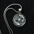 Bild in Galerie-Betrachter laden, Sterling Silver Koi Fish, Yin and Yang, Lotus Necklace, Lucky Fish Necklace, Koi Jewelry, Pisces Necklace, Men's Necklace - Handmade
