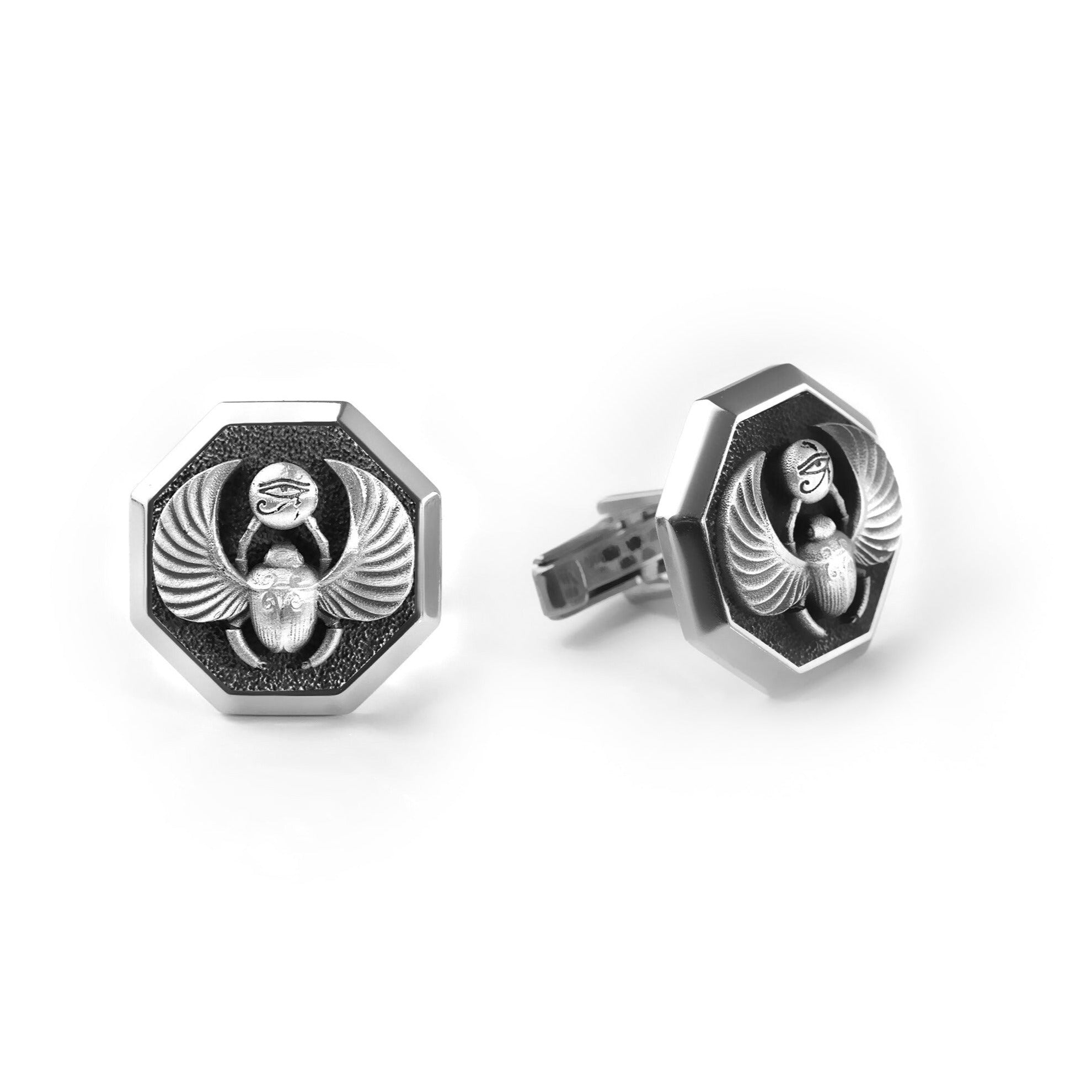 Scarab Cufflinks - Angelios Jewelry