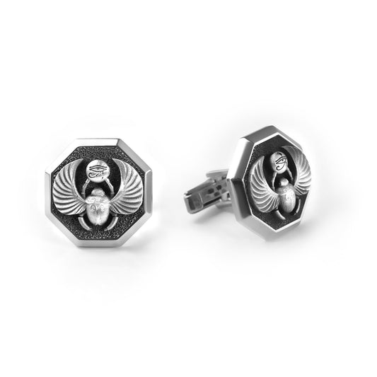 Scarab Cufflinks - Angelios Jewelry
