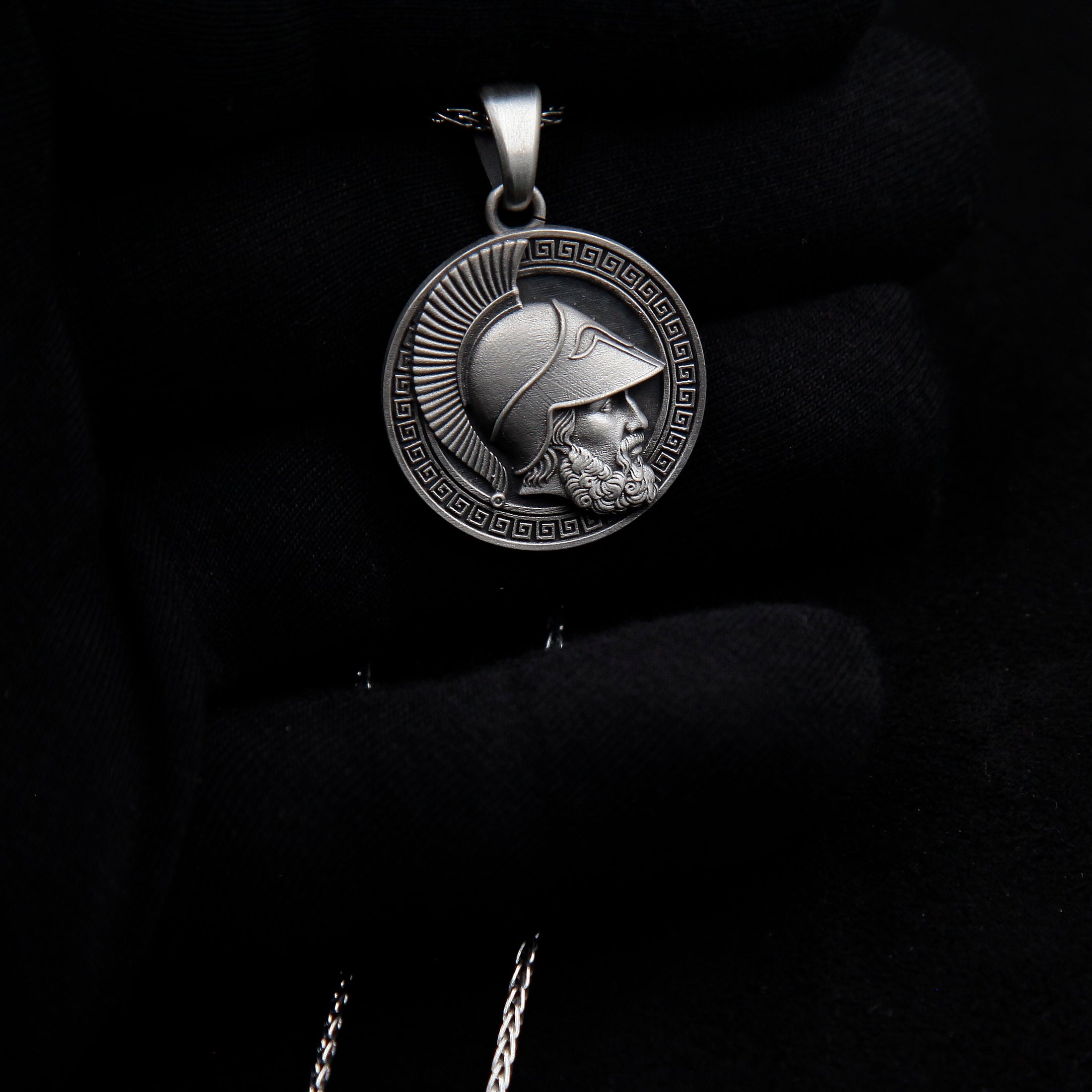 Spartan Helmet Handmade Silver Necklace, Spartan Helmet Silver Men Jewelry, Spartan Helmet Sterling Silver Pendant, Ancient Greece Men Gift