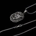Load image into Gallery viewer, Hannya Necklace, Necklace For Men, Hannya Pendant, Demon, Hannya, Samurai Mask Pendant, Oni Necklace, Japanese Mythology
