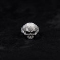 Load image into Gallery viewer, Silver Skull Rings For Mens Signet Skull Ring Unique Gift For Man Biker Skull Ring Silver Pinky Skull Ring Silver Gothic Ring For Men
