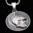 Bild in Galerie-Betrachter laden, Spartan Helmet Handmade Silver Necklace, Spartan Helmet Silver Men Jewelry, Spartan Helmet Sterling Silver Pendant, Ancient Greece Men Gift
