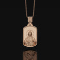 Bild in Galerie-Betrachter laden, Silver Saint Jude Mens Necklace, Men Saint Jude Medallion, Saint Jude Silver Charm, Christian Medallion, Religious Catholic Silver Necklace

