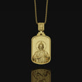Bild in Galerie-Betrachter laden, Silver Saint Jude Mens Necklace, Men Saint Jude Medallion, Saint Jude Silver Charm, Christian Medallion, Religious Catholic Silver Necklace
