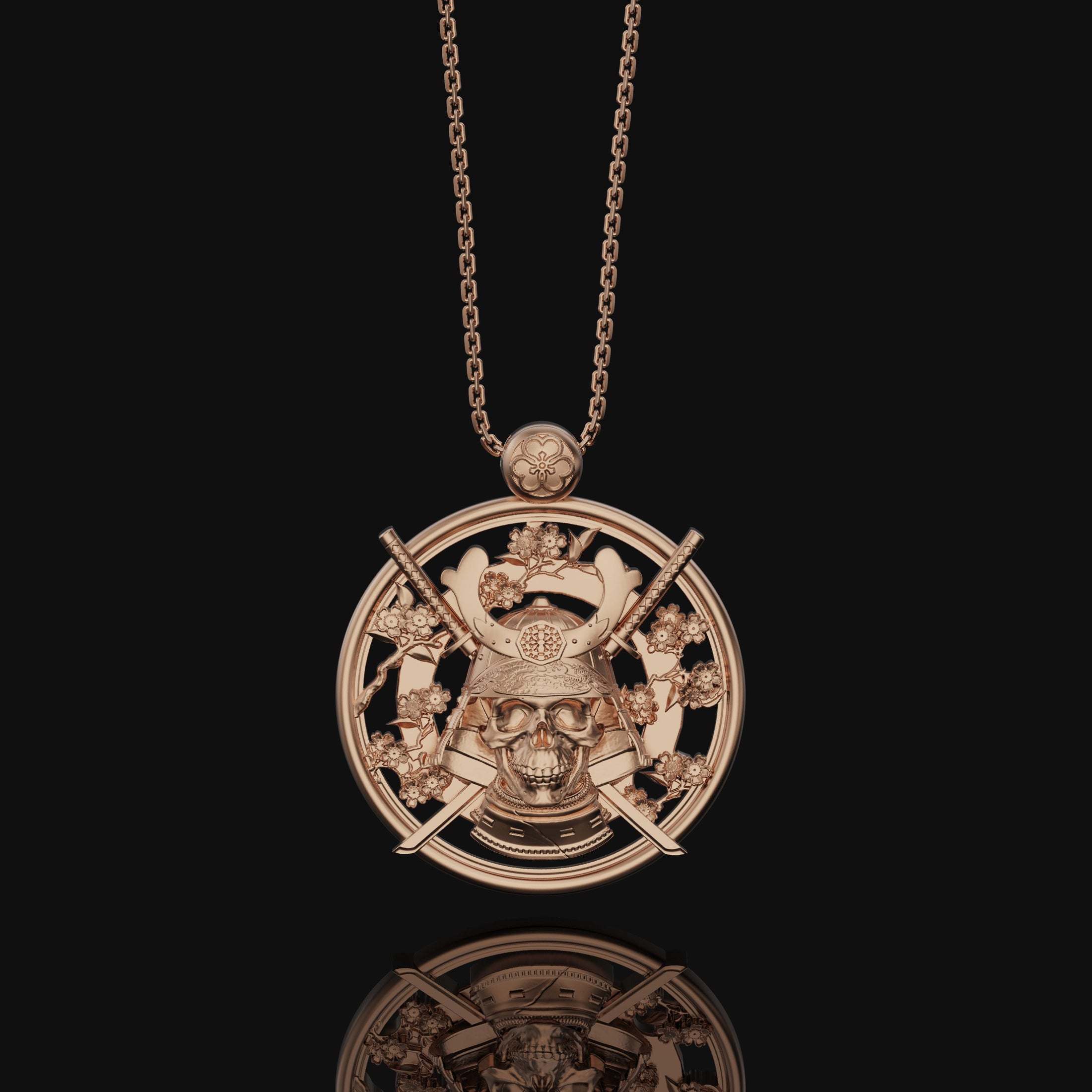 Silver Dead Samurai Necklace, Katana Jewelry, Japanese Pendant, Shogun, Sterling Silver, Gold Plated Jewelry, Gift For Him, Boyfriend