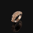 Load image into Gallery viewer, Gothic Ring, Engagement Band, Skull Wedding Ring, Skull Band, Gothic Jewelry, Punk Ring, Skull Engagement, Skull Ring Men, Skull Ring Women
