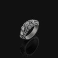 Load image into Gallery viewer, Gothic Ring, Engagement Band, Skull Wedding Ring, Skull Band, Gothic Jewelry, Punk Ring, Skull Engagement, Skull Ring Men, Skull Ring Women
