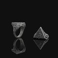 Load image into Gallery viewer, Illuminati Ring, All Seeing Eye, Masonic Ring, Evil Eye Ring, Eye Of Providence, Freemason, Masonic, Triangle, Masonic Jewelry, Gift For Him
