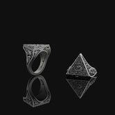 Illuminati Ring, All Seeing Eye, Masonic Ring, Evil Eye Ring, Eye Of Providence, Freemason, Masonic, Triangle, Masonic Jewelry, Gift For Him