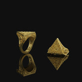 Illuminati Ring, All Seeing Eye, Masonic Ring, Evil Eye Ring, Eye Of Providence, Freemason, Masonic, Triangle, Masonic Jewelry, Gift For Him