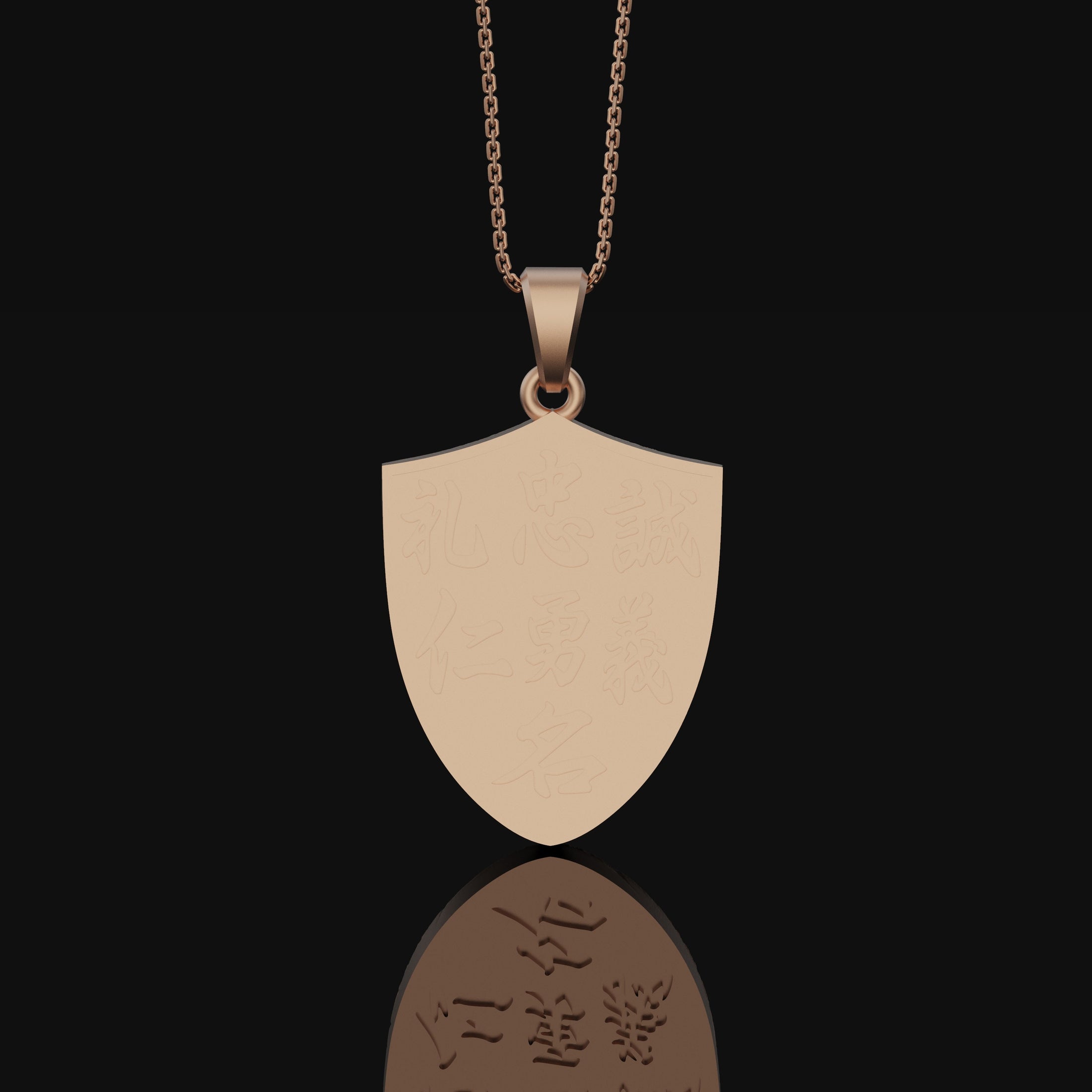 Samurai Necklace, Sterling Shield, Masked Warrior, Katana Pendant, Arrow Defense, Men's Charm, Unisex, Japanese History
