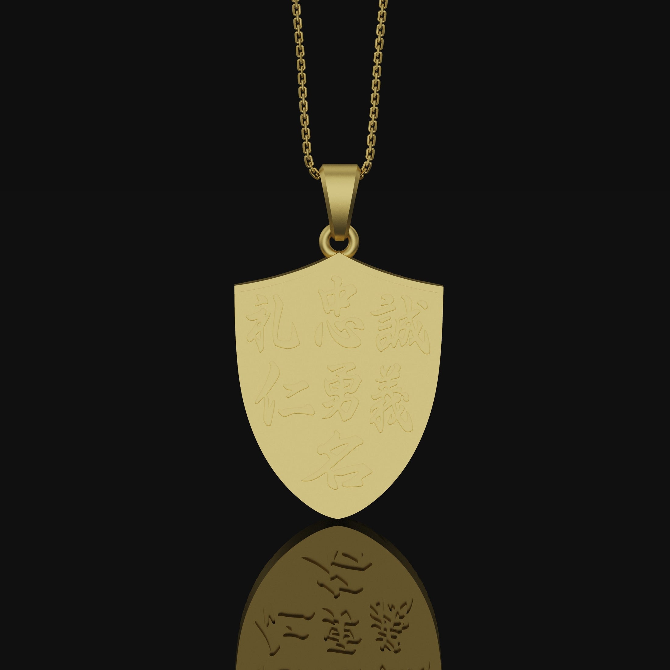 Samurai Necklace, Sterling Shield, Masked Warrior, Katana Pendant, Arrow Defense, Men's Charm, Unisex, Japanese History