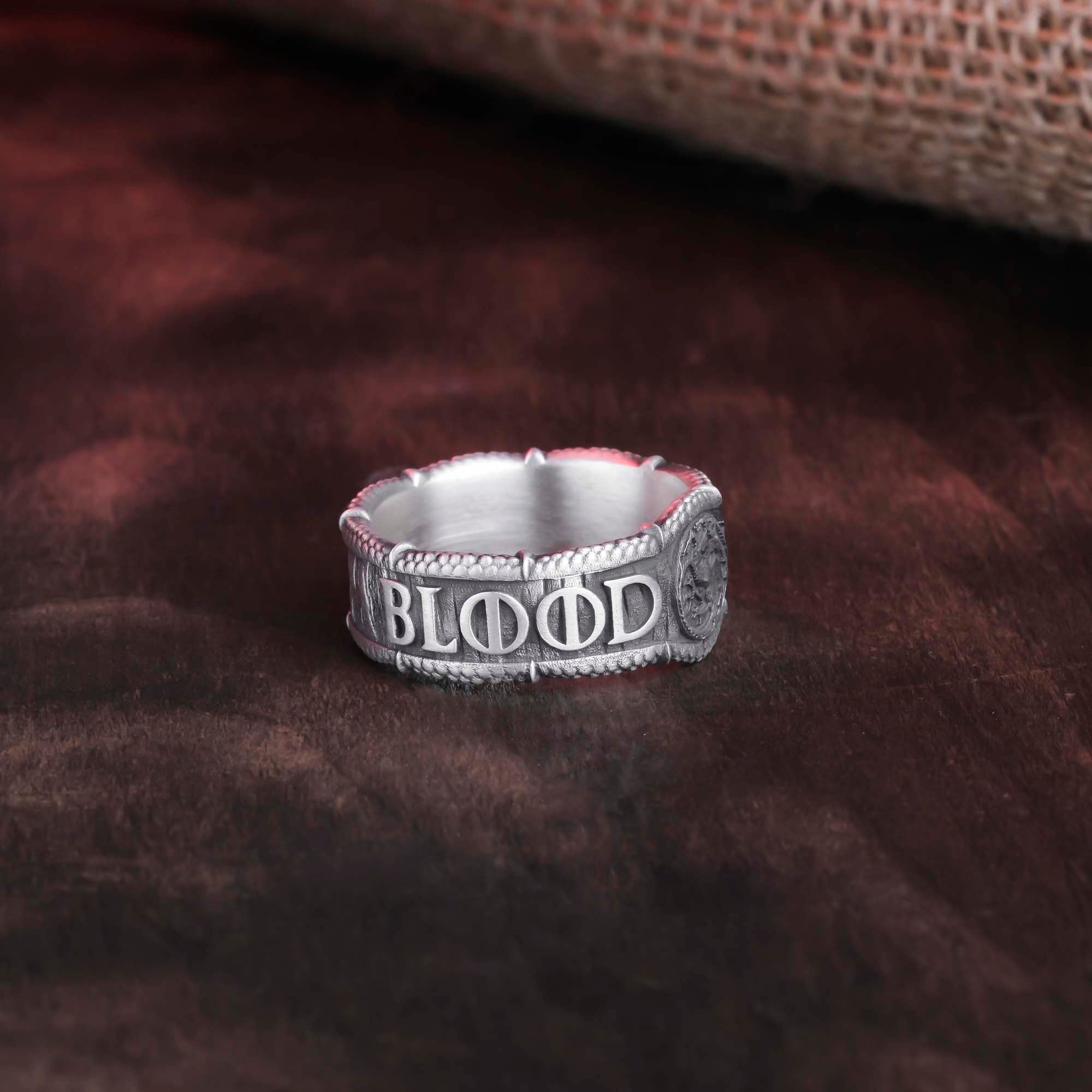 Targaryen Ring, Dragon House Band, Fire and Blood Jewelry, Dragon Scale Band, Epic Saga Accessory, House Of The Dragon