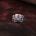 Load image into Gallery viewer, Baroque Pattern Gem Band Ring
