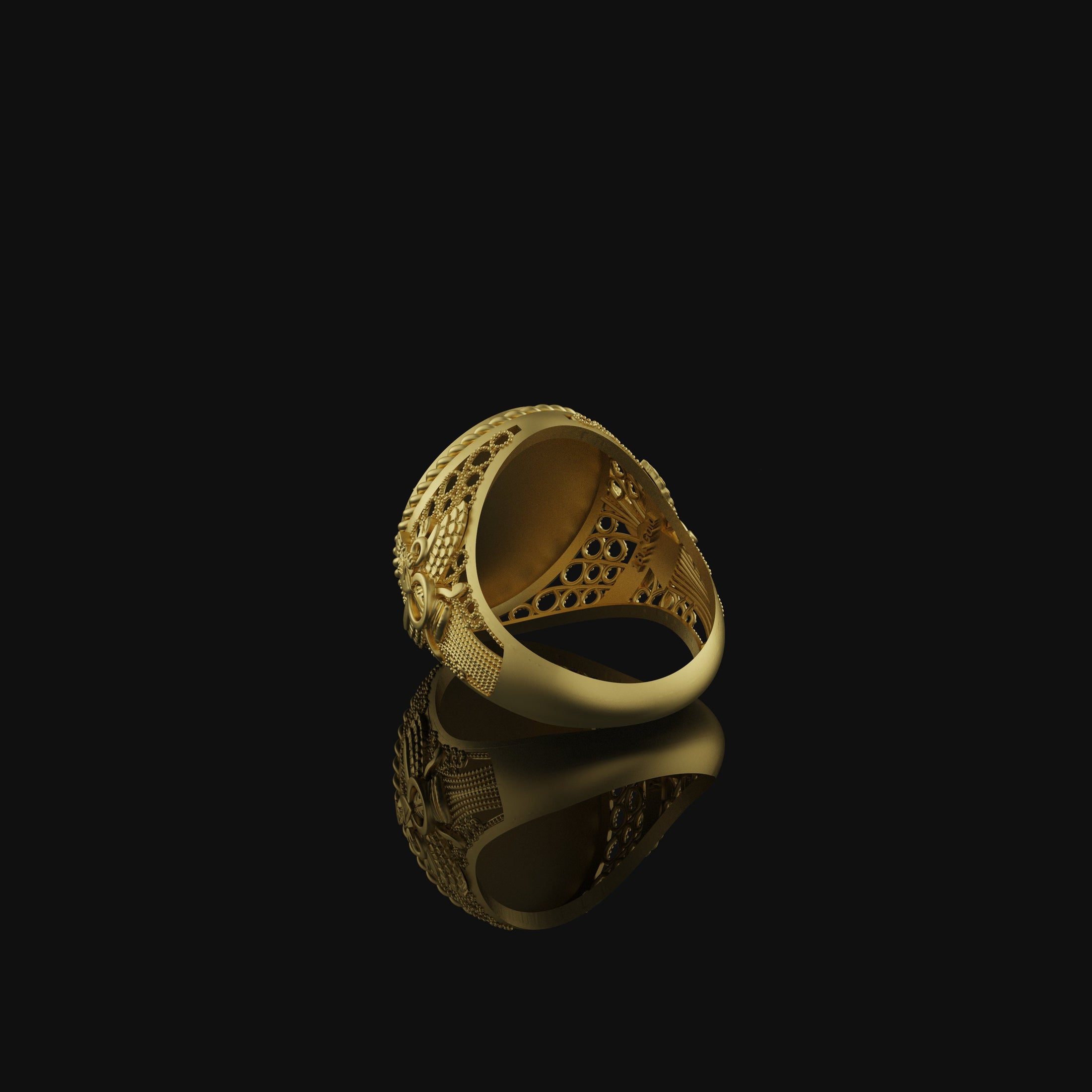 Lion and Sun Ring