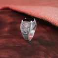 Load image into Gallery viewer, Holy Mother Mary Ring, Men's Gemstone Ring, Religious Gift, Onyx Ring, Red Agate Ring, Tiger's Eye Ring, Lapis Lazuli Ring
