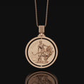 Load image into Gallery viewer, Lion of Judah, Kingdom of Judah, Jerusalem Emblem, Christian Necklace, Christian Symbol, Medallion, Rotating Pendant, Personalized Gift
