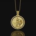 Bild in Galerie-Betrachter laden, Lion of Judah, Kingdom of Judah, Jerusalem Emblem, Christian Necklace, Christian Symbol, Medallion, Rotating Pendant, Personalized Gift

